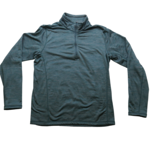 Landway Pullover Mens Medium Quarter Zip Activewear Lightweight Grid Fleece